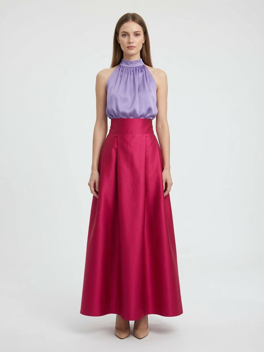 Completo Cerimonia Due Pezzi lilla e fucsia