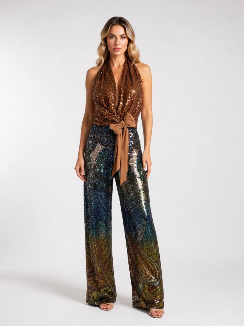 Completo Pantalone e Body multicolor