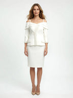 Completo tailleur bianco panna