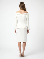 Completo tailleur bianco panna