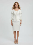 Completo tailleur bianco panna