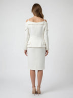 Completo tailleur bianco panna