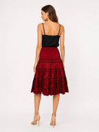 Completo top e gonna nero e rosso