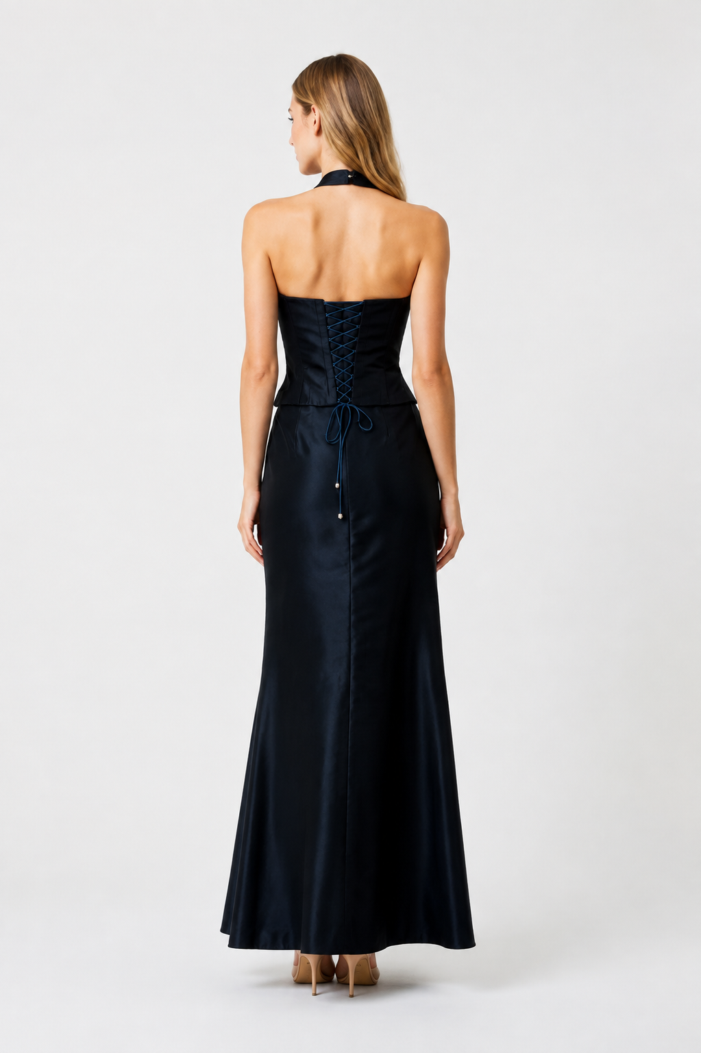 Completo top e gonna blu black
